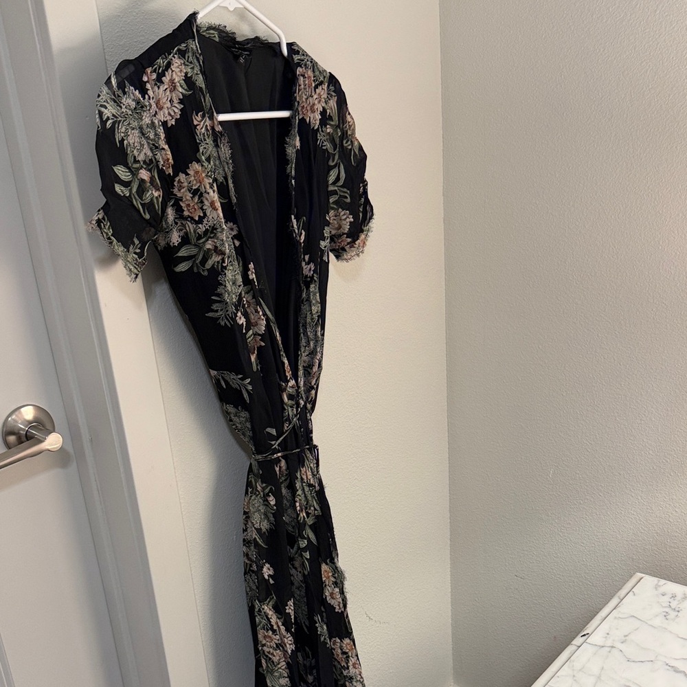 Floral Black Maxi Dress